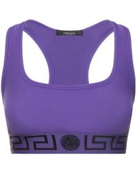 Versace - Stretch Tech Greca Sport Bra - Lyst