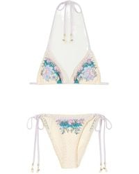Zimmermann - Indra Crochet Detail Bikini - Lyst