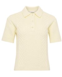 JW Anderson - Jw Anderson Cropped Cable Knit Polo - Lyst