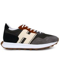 Hogan - Logo Detailed Lace-Up Sneakers - Lyst