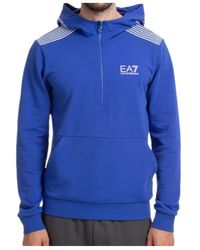 EA7 - Logo Logo Hooded Sweater - Lyst