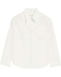 Ami Paris - Ami Ami De Coeur Long-Sleeved Curved Hem Shirt - Lyst