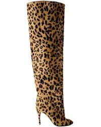 Alaïa - Leopard Print Over-The-Knee Boots - Lyst