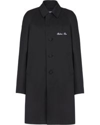 Balmain - Logo Detailed Single Breasted Coat - Lyst