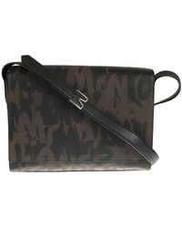 McQueen - Logo All-Over Printed Shoulder Bag - Lyst