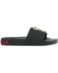 Dolce & Gabbana - Minimalist Round Toe Slippers - Lyst