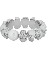 McQueen - Skull Embellished Ring - Lyst