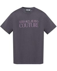 Versace Jeans Couture - Couture Logo Printed Crewneck T-Shirt - Lyst