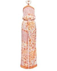 Poupette - Isabelle Printed Halterneck Jumpsuit - Lyst