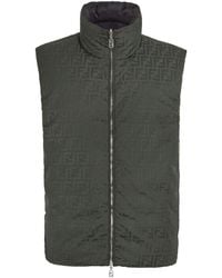 Fendi - Ff Jacquard Reversible Puffer Gilet - Lyst