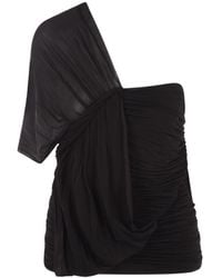 Rick Owens - Draped One-Shoulder Mini Dress - Lyst