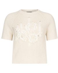 Liu Jo - Raffia-Embroidered Sweater - Lyst