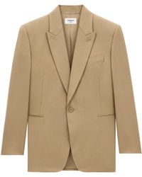 Saint Laurent - Single-Breasted Peaked Lapel Jacket - Lyst