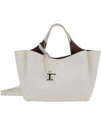 Tod's - Logo Plaque Top Handle Bag - Lyst