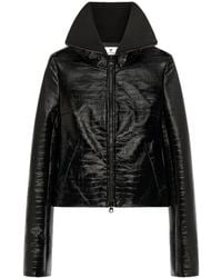 Courreges - Croc-Embossed High-Neck Jacket - Lyst