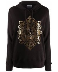 Versace Jeans Couture - Couture V-Emblem Drawstring Hoodie - Lyst