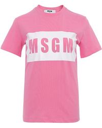MSGM - Logo Short-Sleeved T-Shirt - Lyst