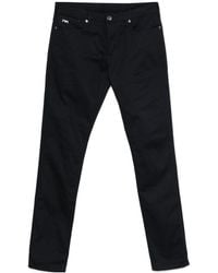 Emporio Armani - Logo-Plaque Slim-Fit Jeans - Lyst