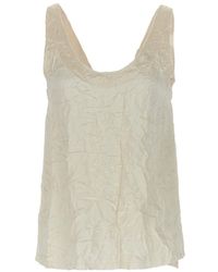 Lanvin - Splitted Sleeveless Tank Top - Lyst
