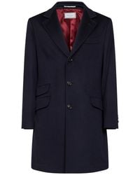Brunello Cucinelli - Single Breasted Coat - Lyst