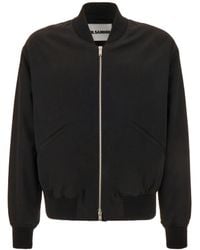 Jil Sander - Zip-Up Bomber Jacket - Lyst