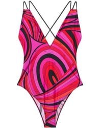 PUCCI - Pucci Marmo Printed One-Piece Swimsuit - Lyst