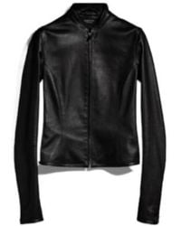 Gucci - Light Stretch Leather Zip Jacket - Lyst