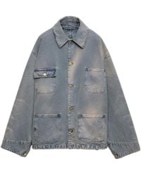 Prada - Button-Up Denim Jacket - Lyst