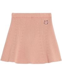Maison Kitsuné - Bold Fox Head Patch Short Skirt - Lyst
