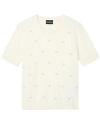Emporio Armani - All-Over Patterned Crewneck Jumper - Lyst