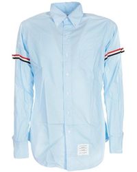 Thom Browne - Rwb Striped Long-Sleeved Shirt - Lyst