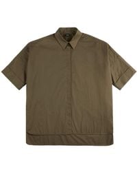 Fay - Oversized Half-Sleeve Shirt Top - Lyst