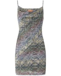 Missoni - Zigzag-Knit Cowl-Neck Dress - Lyst