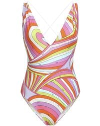 PUCCI - Pucci Printed Cross-Back Beachwear - Lyst