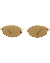 Gucci - Eyewear Logo-Link Oval Sunglasses - Lyst