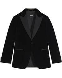 BOSS - Shawl-Lapel Cotton Jacket - Lyst