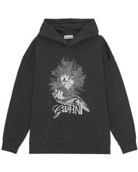 Ganni - Phantom Isoli Heart Oversized Hoodie - Lyst