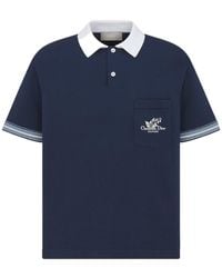 Dior - Homme Logo Embroidred Short-Sleeved Polo Shirt - Lyst