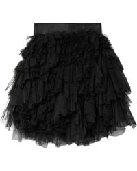Oscar de la Renta - Ruffled Tiered Mini Skirt - Lyst