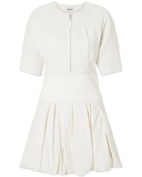 Jonathan Simkhai - Risel Pleated Poplin Mini Dress - Lyst