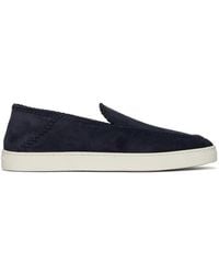 Giorgio Armani - Slip-On Round Toe Sneakers - Lyst