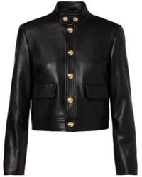 Nili Lotan - Hadley Cropped Leather Jacket - Lyst