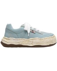 Maison Mihara Yasuhiro - Oliver Og Shrink Leather Low-Top Sneakers - Lyst