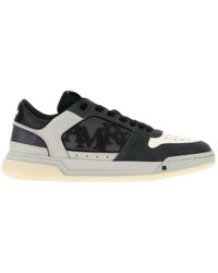 Amiri - Two-Tone Leather And Fabric Classic Low Sneakers - Lyst