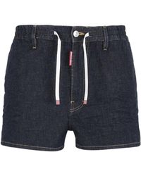 DSquared² - Dark Weight Wash Pull On Shorts - Lyst