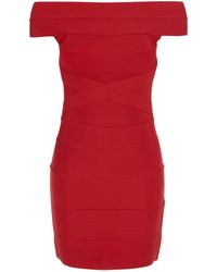 ROTATE BIRGER CHRISTENSEN - Mini Fitted Knit Dress Recycled Polyester - Lyst