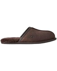 UGG - Round Toe Logo Embossed Slippers - Lyst