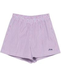 Autry - Elasticated Waistband Striped Shorts - Lyst