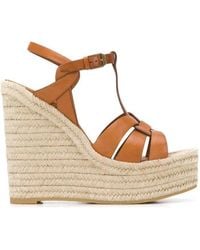 Saint Laurent - Tribute Wedge Espadrilles - Lyst