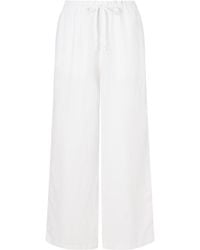 James Perse - Linen Straight-Leg Pants - Lyst
